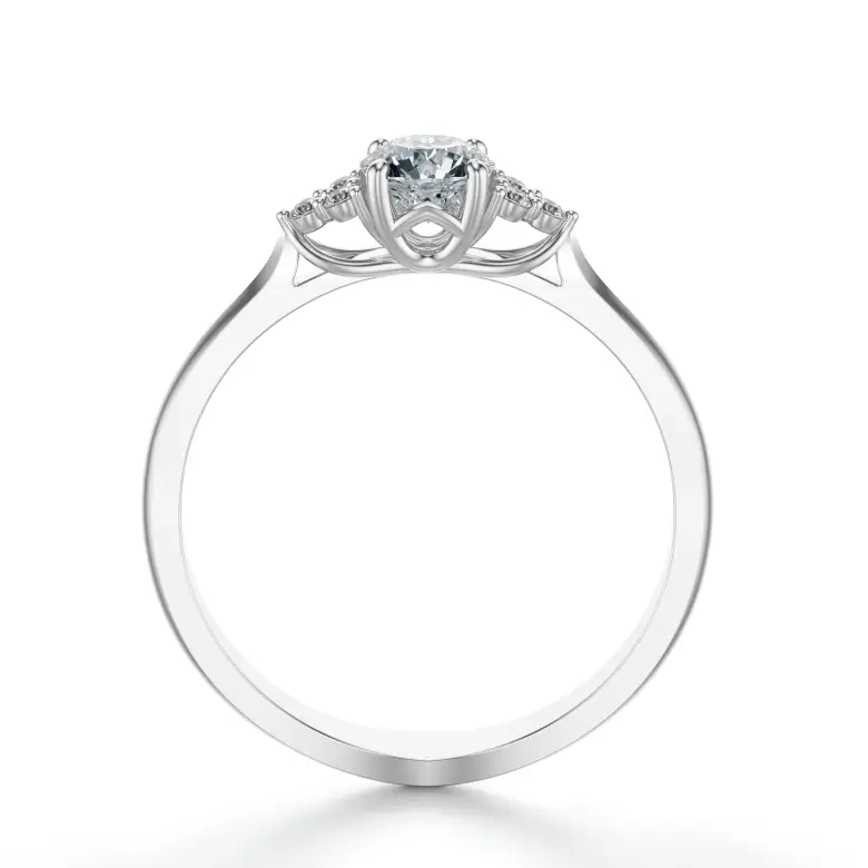 Pierścionek 585 z diamentem z białego złota SBPZ_035